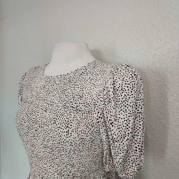 Express Pink & Black Polka Dot Blouse Size M - Picture 6 of 12
